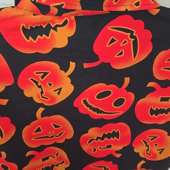 SSLR Halloween Pumpkin Print Men's Shirt - Picture 8 of 9